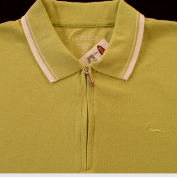 Northern Reflections L Quarter-Zip Polo Shirt Lime NOS w/Tag - Picture 2 of 4